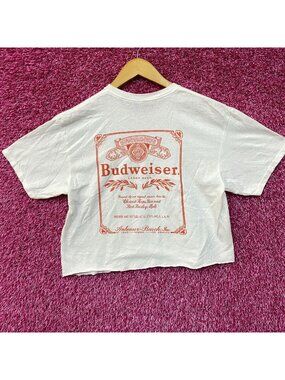 World Renowned Budweiser King Of Beers Crop Top Promo T-Shirt small